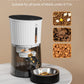 Timed Automatic Cat Feeders - 4L Programable Dry Food Dispenser for Cats and Small Medium Dogs 6 Meals with Desiccant Bag Dual Power Supply 10S Voice Recorder
