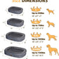 Orthopedic Waterproof Large Dog Bed: Memory Foam Washable Dog Bed with Bolsters - Removable Orthopedic Cover for Medium L XL Large Sized Pet - Non-Slip