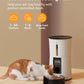 Timed Automatic Cat Feeders - 4L Programable Dry Food Dispenser for Cats and Small Medium Dogs 6 Meals with Desiccant Bag Dual Power Supply 10S Voice Recorder